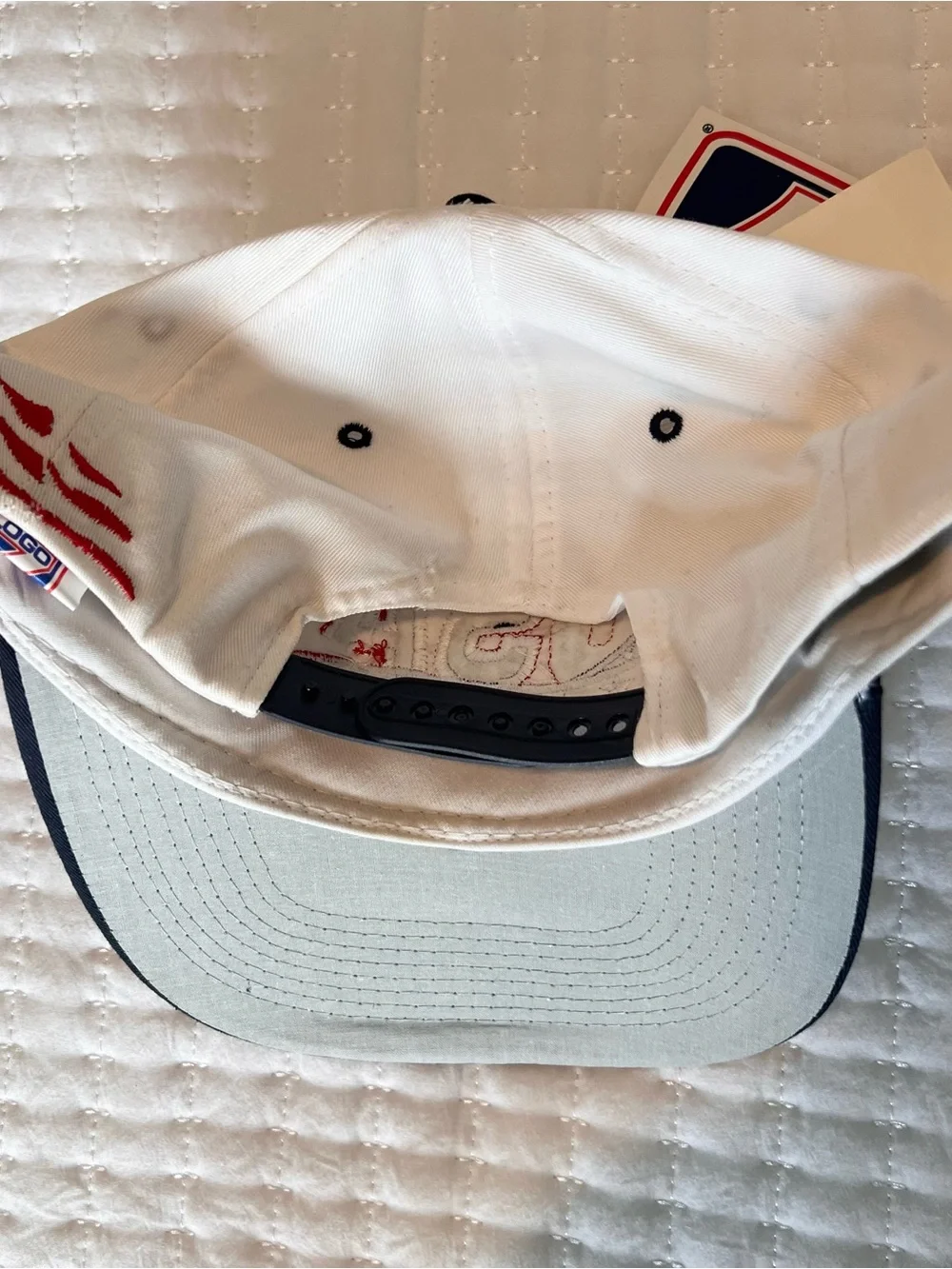 VTG Logo 7 USA 1996 Atlanta Olympics White Strapback Hat Cap Wrap Around New Tag